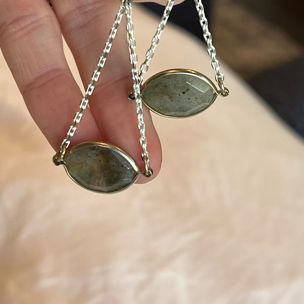 Really stone dangle earrings